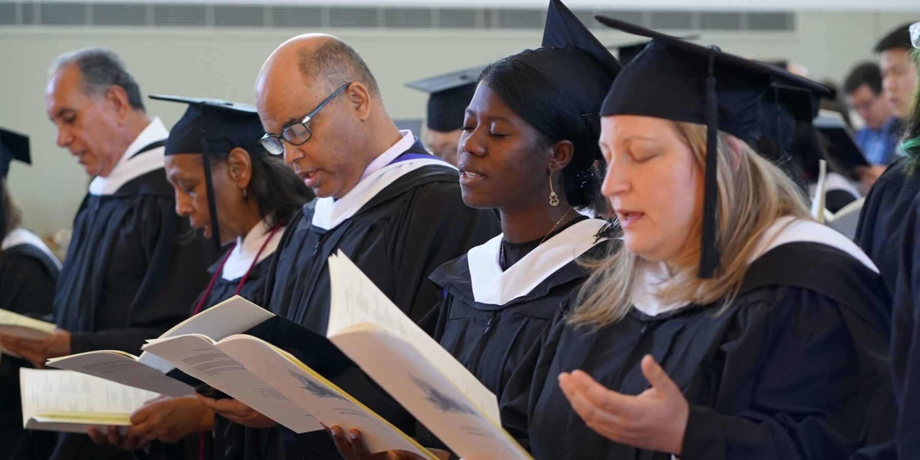 Graduation, Commencement, Baccalaureate Students Worshiping